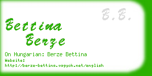 bettina berze business card